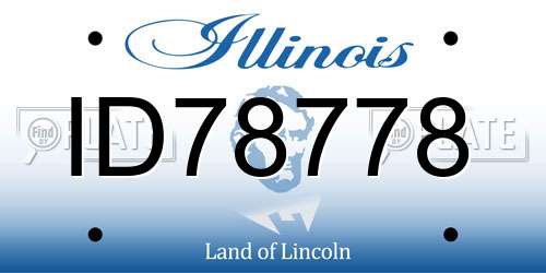 ID78778 Illinois License Plate