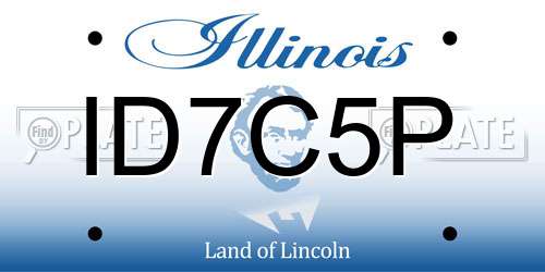 ID7C5P Illinois License Plate