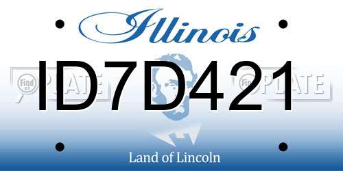 ID7D421 Illinois License Plate