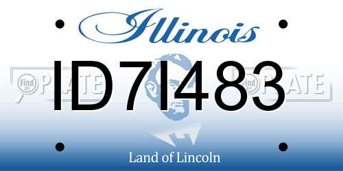 ID7I483 Illinois License Plate
