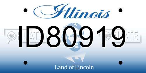 ID80919 Illinois License Plate