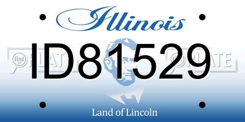 ID81529 Illinois License Plate