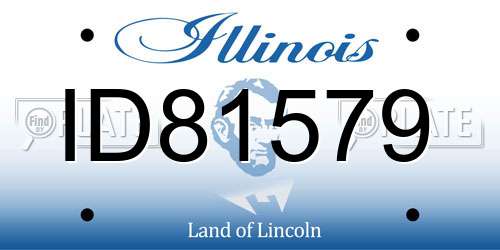 ID81579 Illinois License Plate