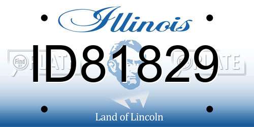 ID81829 Illinois License Plate