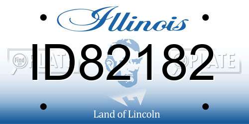 ID82182 Illinois License Plate