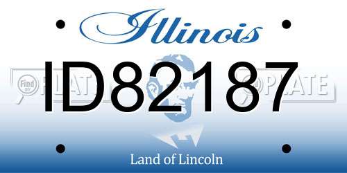 ID82187 Illinois License Plate