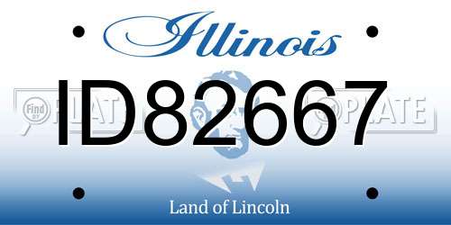 ID82667 Illinois License Plate
