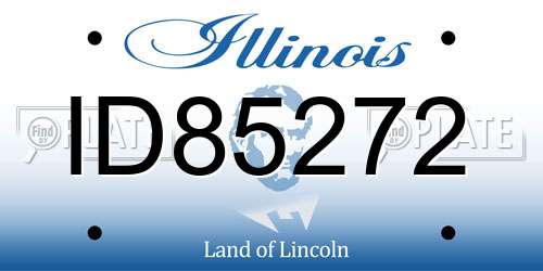 ID85272 Illinois License Plate