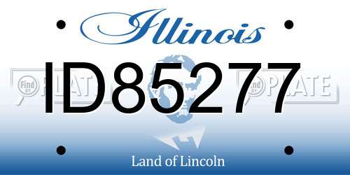 ID85277 Illinois License Plate