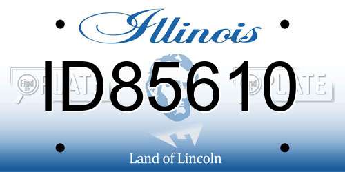 ID85610 Illinois License Plate