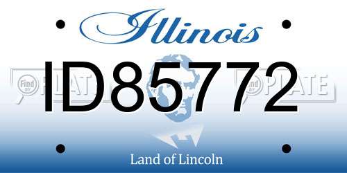 ID85772 Illinois License Plate