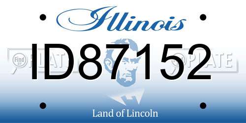 ID87152 Illinois License Plate