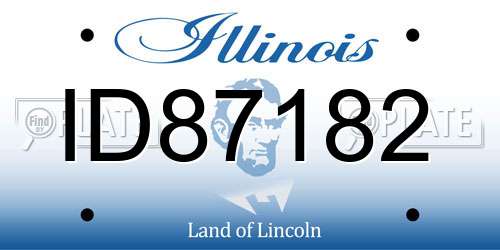 ID87182 Illinois License Plate