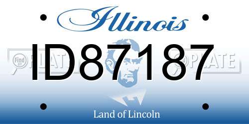 ID87187 Illinois License Plate