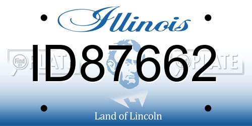 ID87662 Illinois License Plate