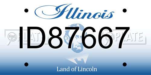 ID87667 Illinois License Plate