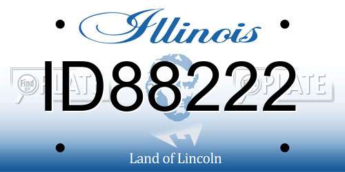 ID88222 Illinois License Plate
