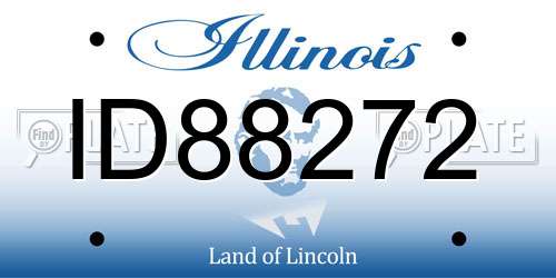 ID88272 Illinois License Plate