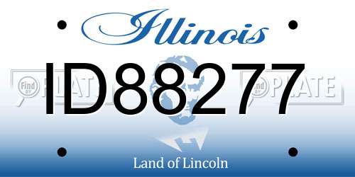 ID88277 Illinois License Plate