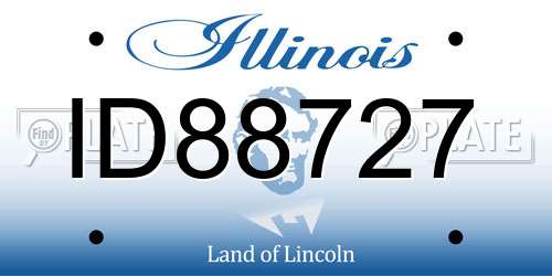ID88727 Illinois License Plate