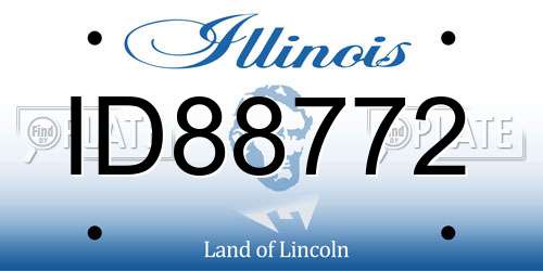 ID88772 Illinois License Plate