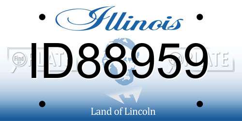 ID88959 Illinois License Plate