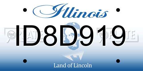 ID8D919 Illinois License Plate