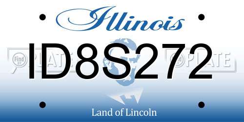 ID8S272 Illinois License Plate
