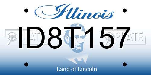 ID8T157 Illinois License Plate