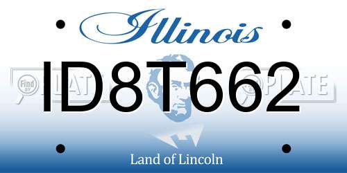 ID8T662 Illinois License Plate