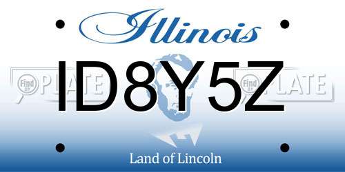 ID8Y5Z Illinois License Plate