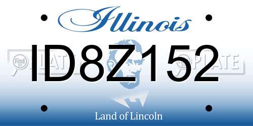 ID8Z152 Illinois License Plate