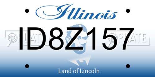 ID8Z157 Illinois License Plate