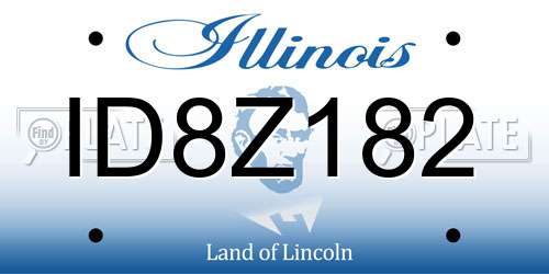 ID8Z182 Illinois License Plate