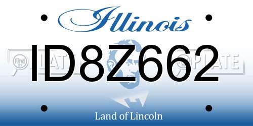 ID8Z662 Illinois License Plate
