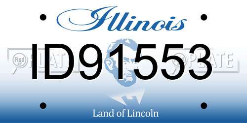 ID91553 Illinois License Plate