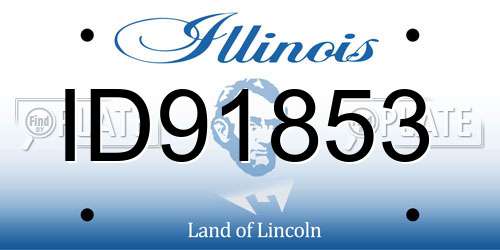 ID91853 Illinois License Plate
