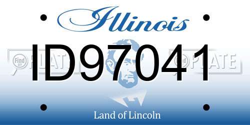 ID97041 Illinois License Plate