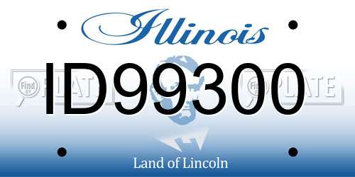 ID99300 Illinois License Plate