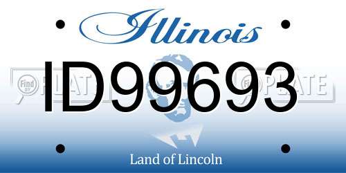 ID99693 Illinois License Plate