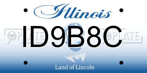 ID9B8C Illinois License Plate
