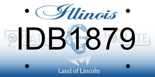 IDB1879 Illinois License Plate