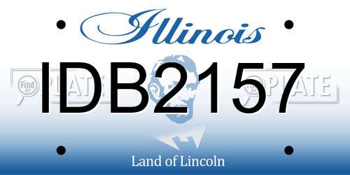 IDB2157 Illinois License Plate