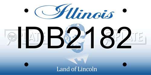 IDB2182 Illinois License Plate
