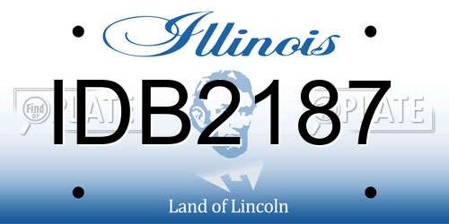 IDB2187 Illinois License Plate