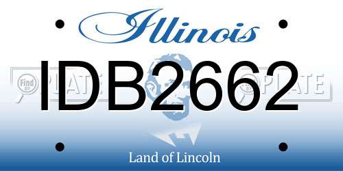 IDB2662 Illinois License Plate