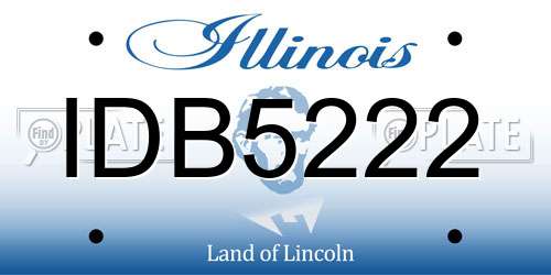IDB5222 Illinois License Plate