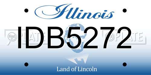 IDB5272 Illinois License Plate