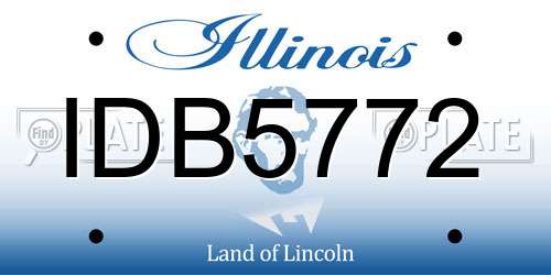 IDB5772 Illinois License Plate