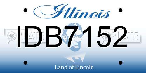 IDB7152 Illinois License Plate